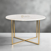 Lattice Bone Inlay Dining Table Grey